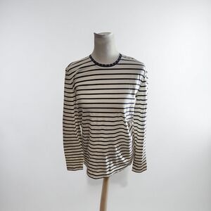 NWOT Ara Black and White Striped Long Sleeve Top size 8